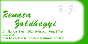 renata zoldhegyi business card